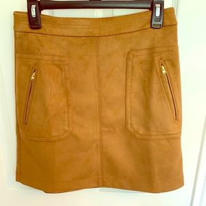 FAUX SUEDE SKIRT